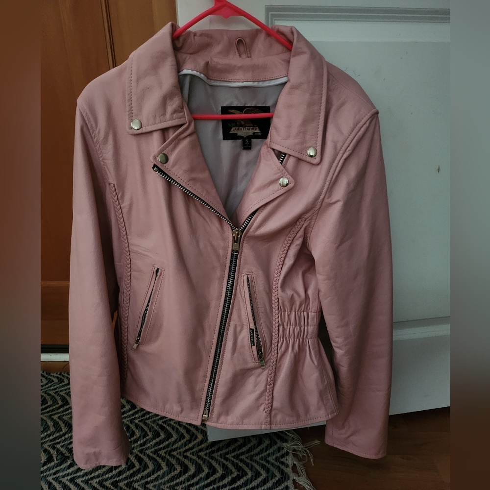 Pink Leather jacket